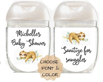 sloth baby shower favors