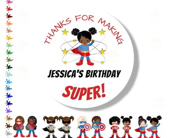 SUPERHERO SUPER HERO GIRLS PERSONALIZED STICKERS LABELS TAGS VARIETY OF SIZES SUPERHERO SUPER HERO GIRLS PERSONALIZED STICKERS LABELS TAGS VARIETY OF SIZES