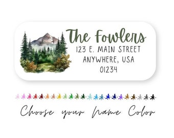 Mountain Address Labels, The Great Outdoors Return Address Labels, Forest mailing Labels, Forest Mountain Address Label, Outdoors Stickers