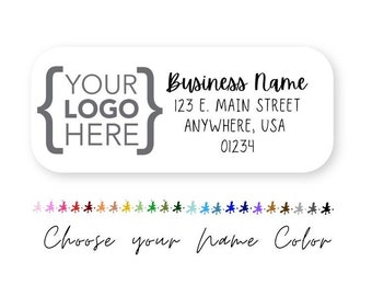 Logo Address Labels, Custom LOGO Address Stickers, Custom Business Mailing Label, Custom Business Address Label, Your logo labels