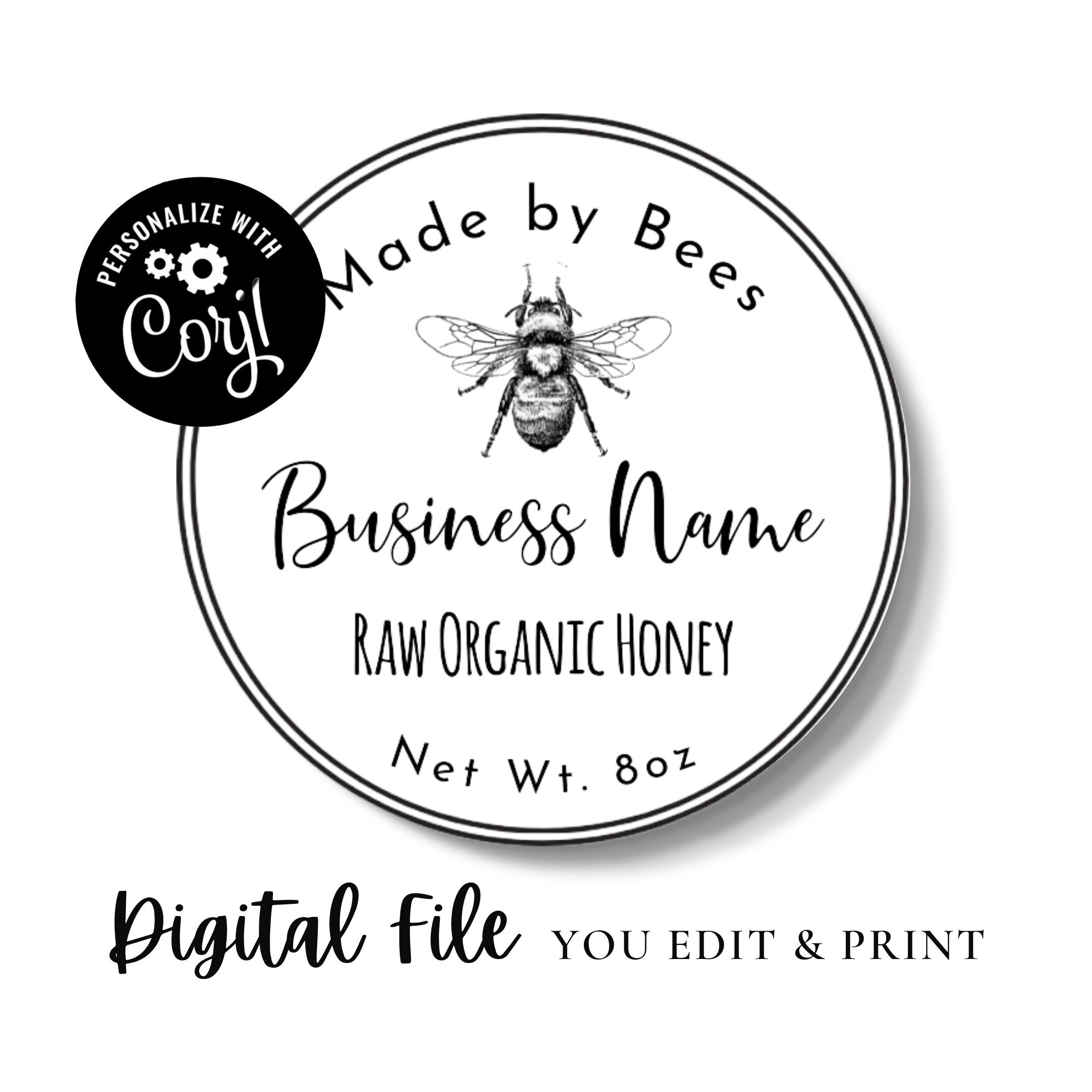 Honey Bee Labels Sticker – MasterBundles