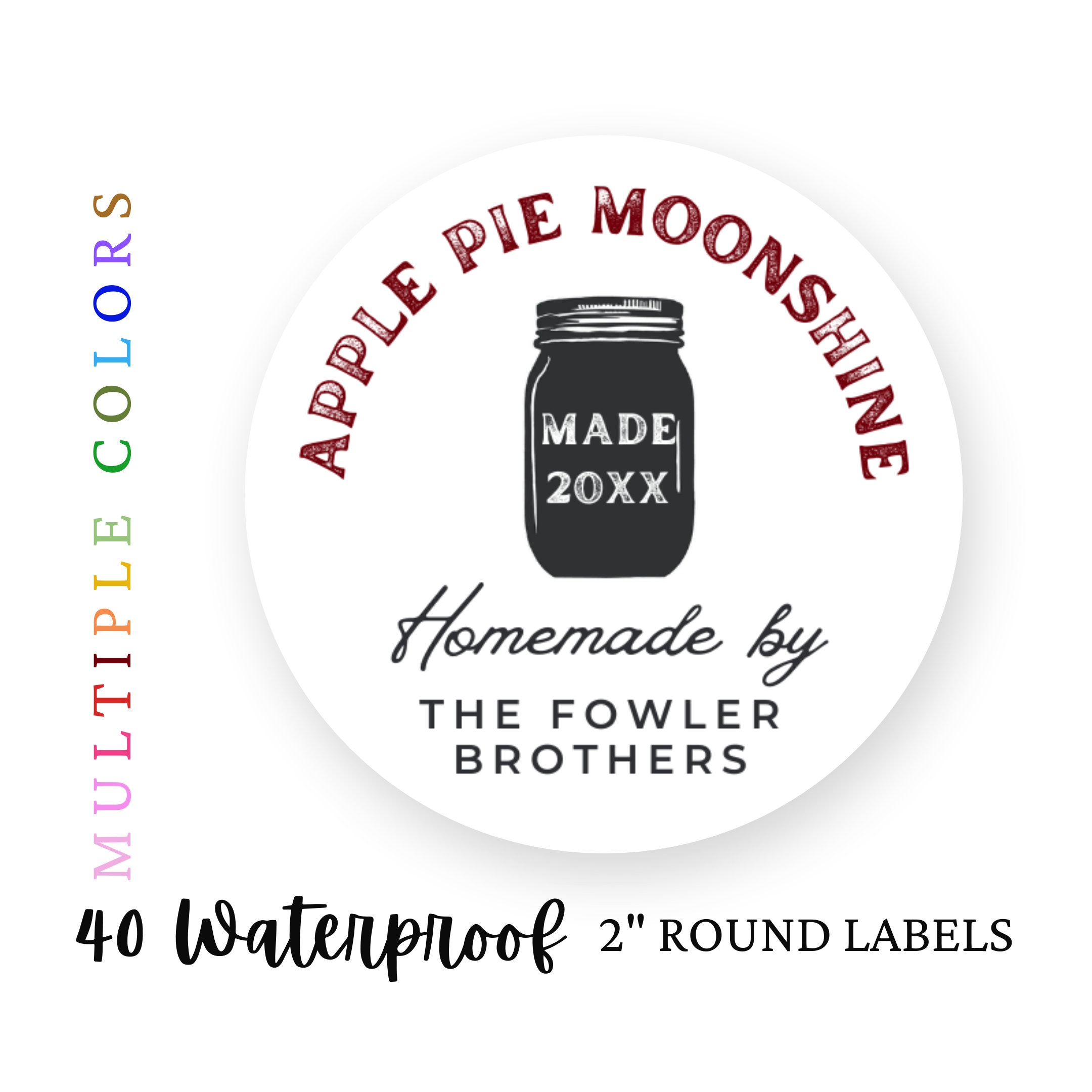 Moonshine Jar Labels Template