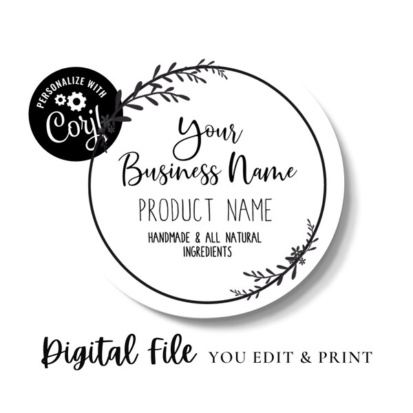 Printable Mason Jar Labels Etsy