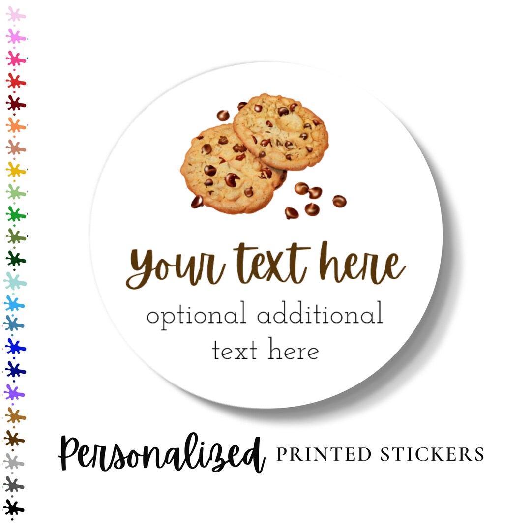 Chocolate Chip Cookie Mix Labels, Cookie Jar Labels, Round Labels for