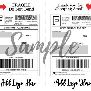 A12, PDF Instant editable, Custom Etsy Shipping Label Template, Custom Shipping Labels, Etsy Shop Shipping Label, Personalized Label