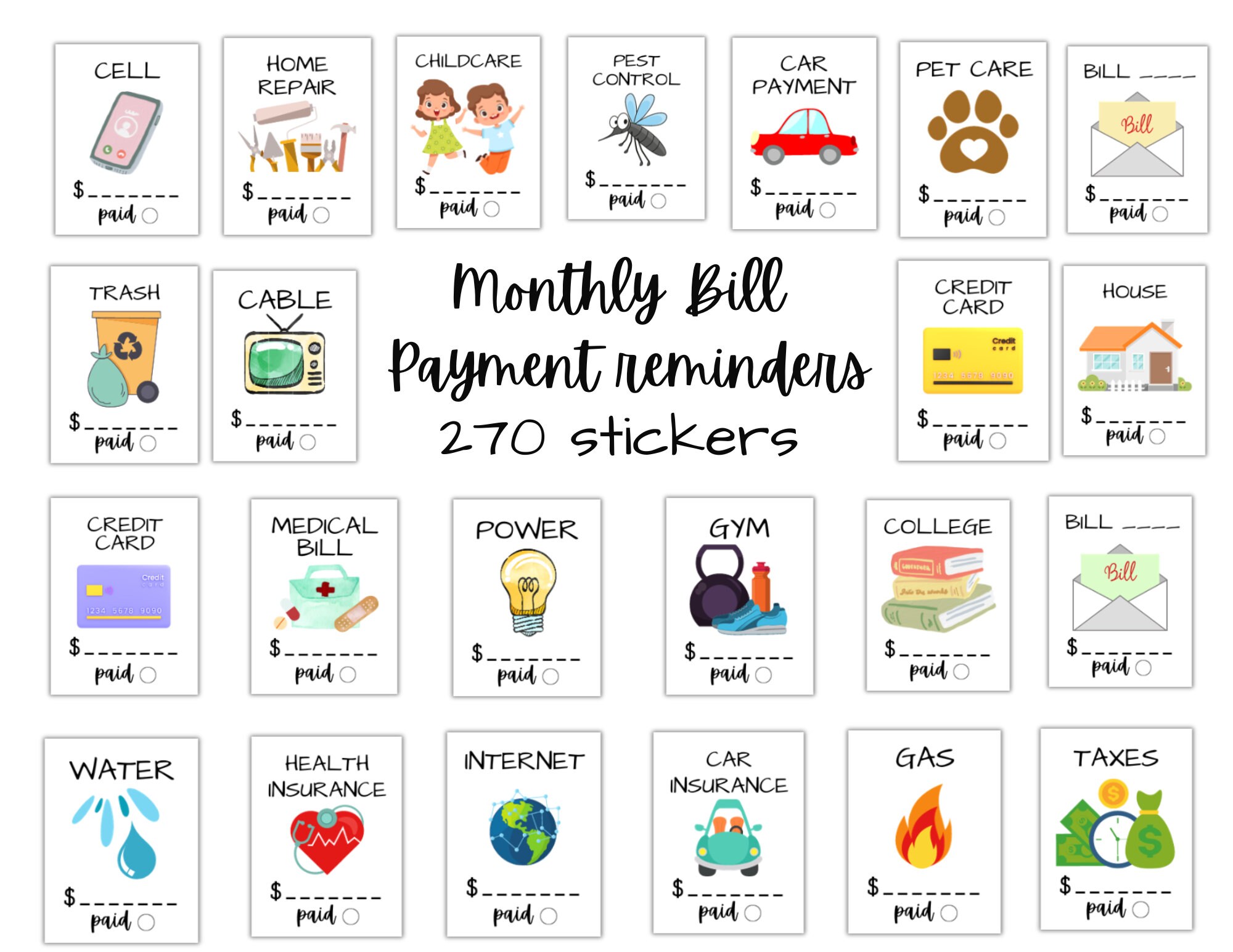 Monthly Stickers For Planners And Calendars - Temu