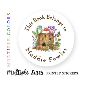 Fairy Imagination Bookplate, Teacher Book Labels, Book Labels for Kids, This Book Belongs to Sticker, Personalized Book Labels