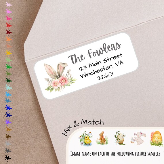 Easter return address labels