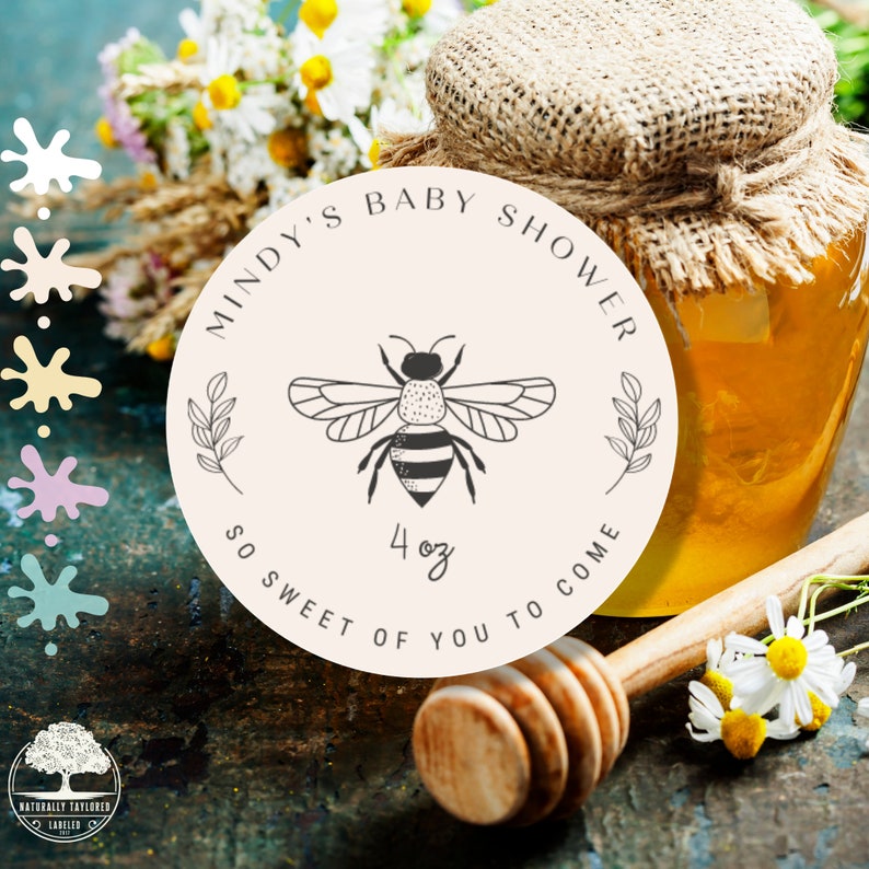 Honey Labels Custom Honey Favor Stickers Honeybee Labels for Etsy