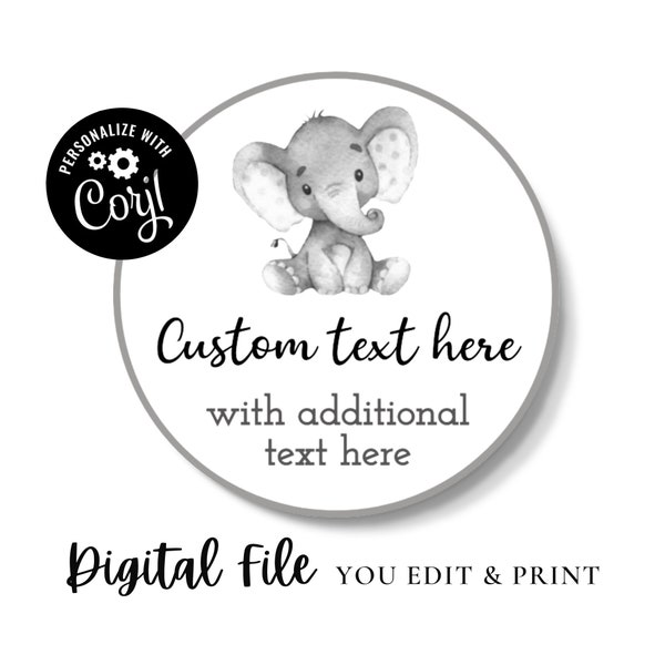 Baby Shower Elephant Etsy
