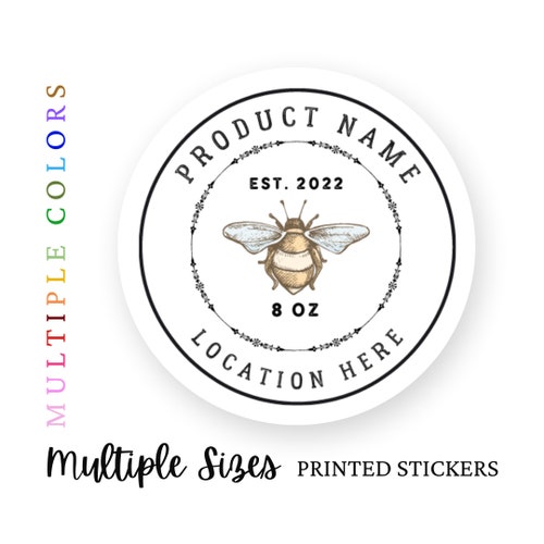 Honey Labels Custom Honey Favor Stickers Honeybee Labels for Etsy