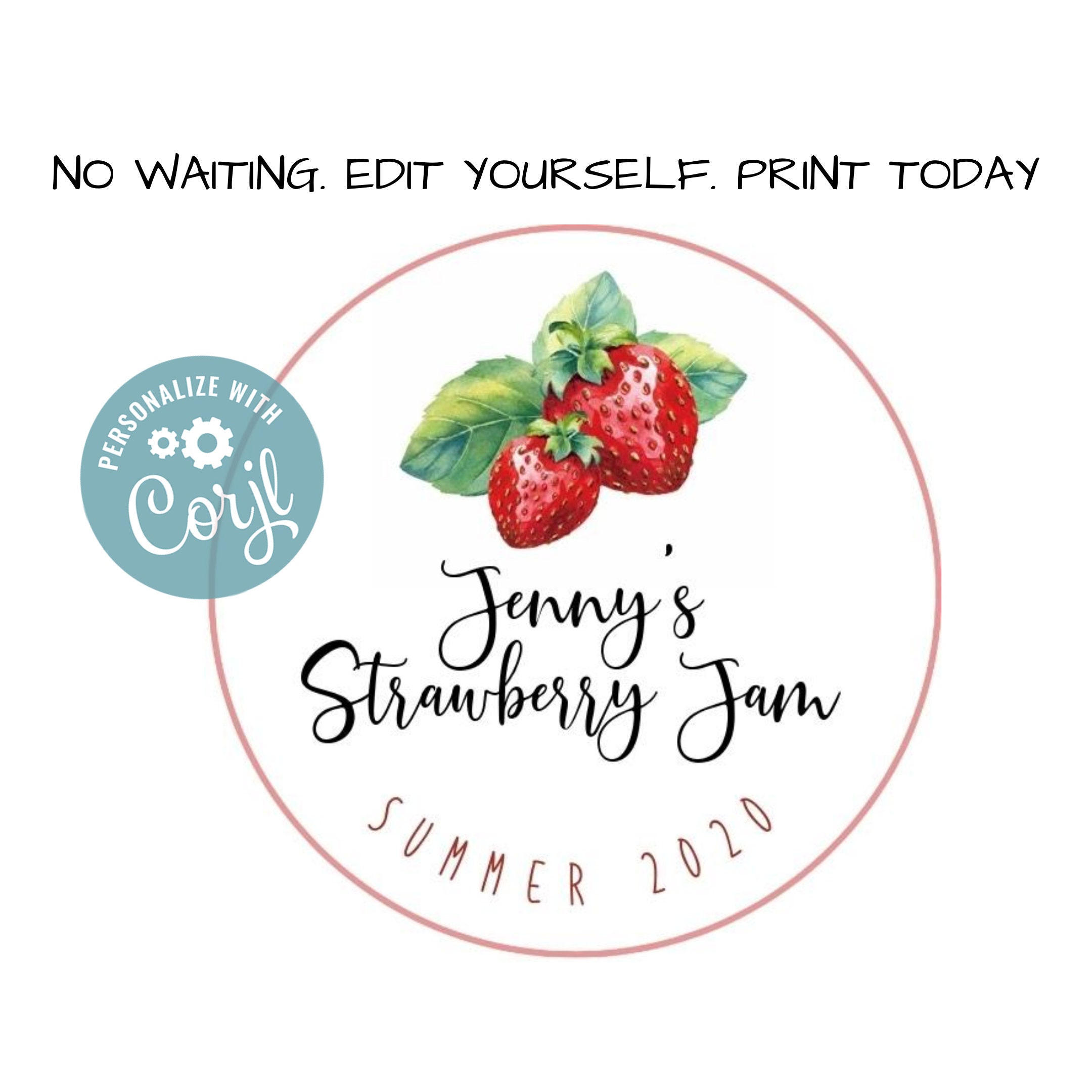 Printable Jam Labels - Etsy