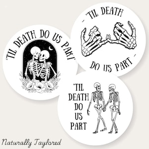 Til Death Do Us Part Envelope Seal, Pinky Promise Envelope Sticker, Goth Wedding Favor, Halloween Wedding Seal, Pinky Promise Label