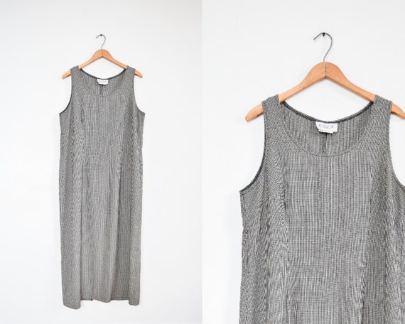 boxy plaid maxi dress | l/xl