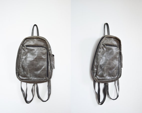 slate leather backpack