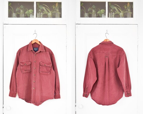 Vintage denim work shirt | men's S