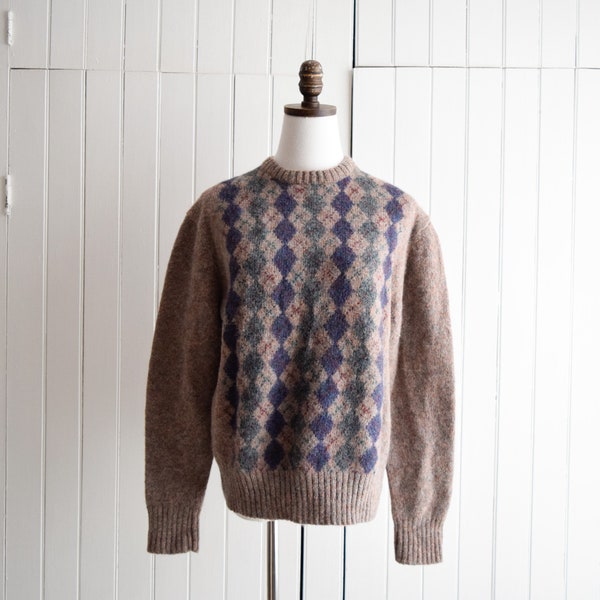 argyle wool pullover