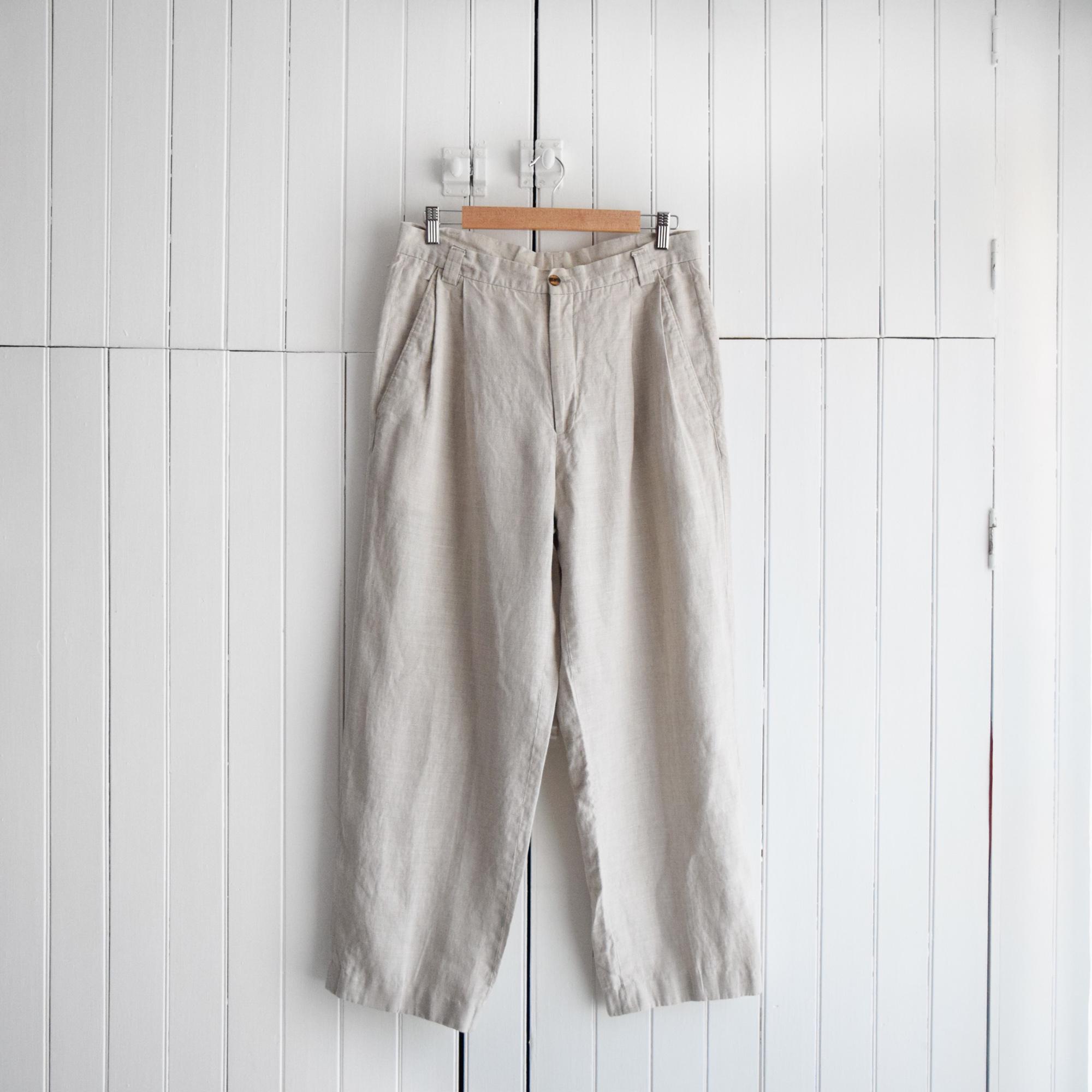 お値下げ！vintage linen cloth pants Vintage Linen Pants 〜CHICO'S DESIGN〜 [H24720] – GROGGROG