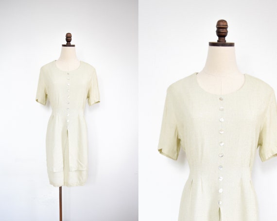 pale green gingham minidress | s/m