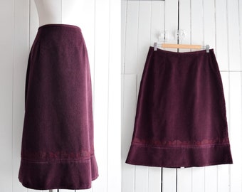 april cornell velveteen midi skirt | 30w