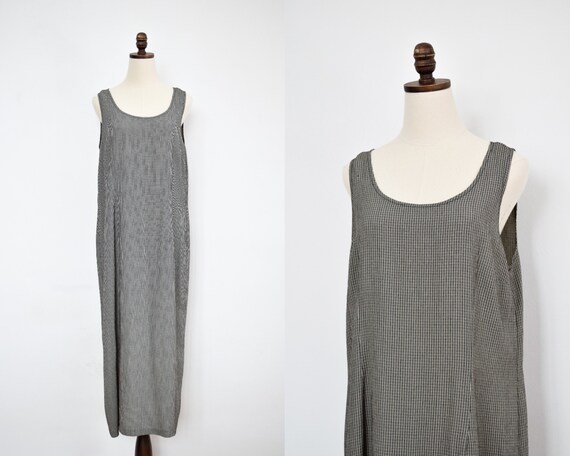 boxy plaid maxi dress | l/xl