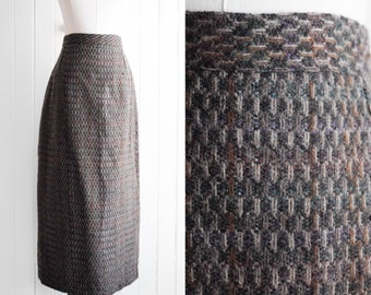 earth tone wool pencil skirt | 26w