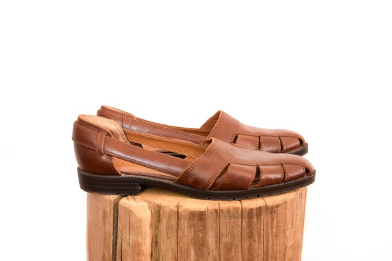vintage leather huarache sandals | 8