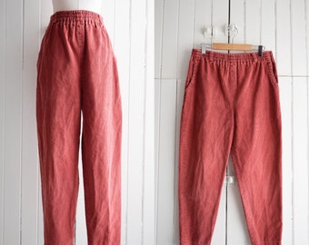 strawberry corduroy easy pants | m/l