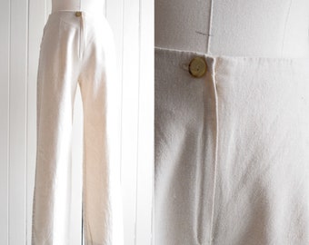 linen blend cropped pants | 24w