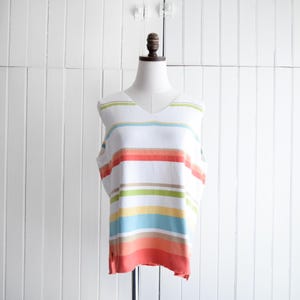y2k striped ribbed tank top | l/xl