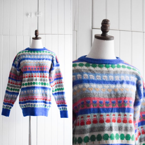 colourful striped wool sweater