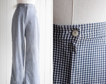 navy gingham capris | 28-29w