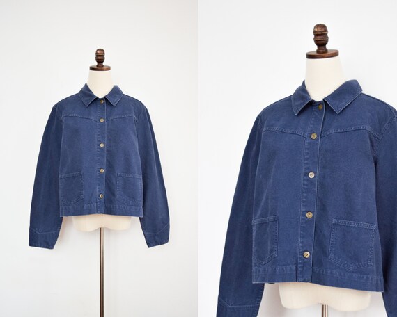 cropped chore coat | large