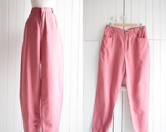 bubblegum linen blend trousers | 33w