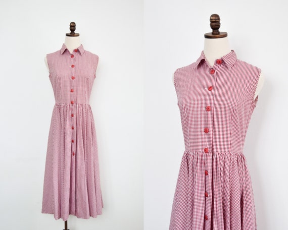 vintage gingham house dress | xs/s