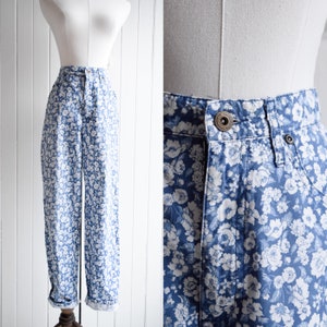 liz floral cotton trousers | 28w