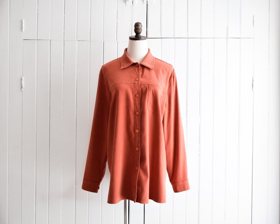 Burnt Orange Button Down Xl | Etsy 