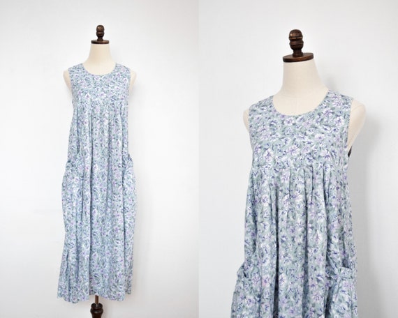 laura ashley floral cotton dress | m