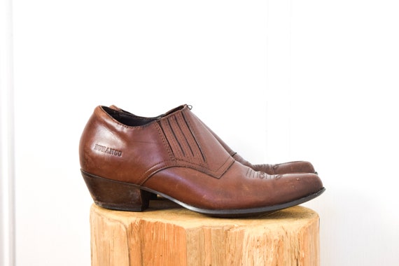 Vintage leather cowboy shoes | size 8