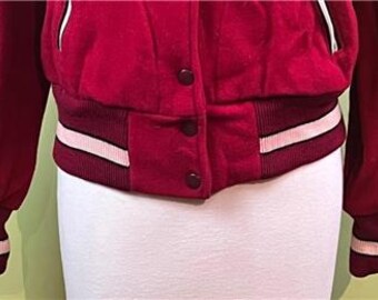 Vtg 50's Lasley Knitting Co. Letterman Womens Jacket Sz 36 Wool