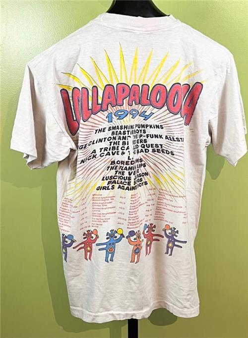 Vintage 1994 Lollapalooza Tour T-shirt Size X-large White Double