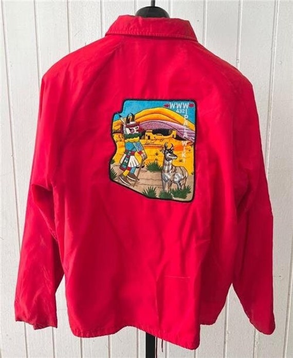 Vtg Windbreaker Rainbow Sportswear Jacket sz M 70… - image 1