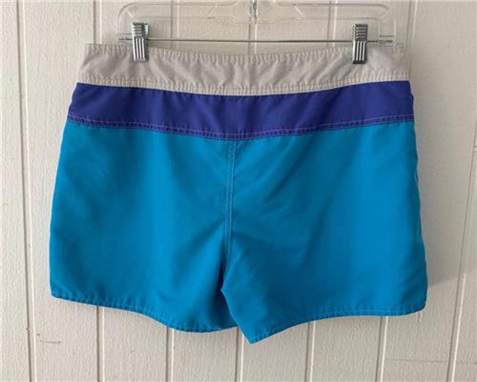 Vtg 1980's Shorts sz 33 Swim Trunks Reversible Navy Blue / | Etsy