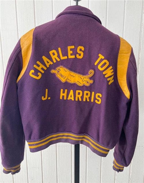 Vtg 60's Letterman Jacket by HOWE Sz 40 Purple  Y… - image 2