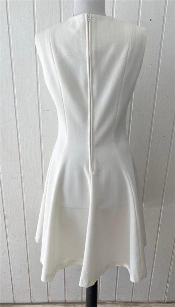 Vtg 60's Little White Dress sz Small Sleeveless T… - image 3