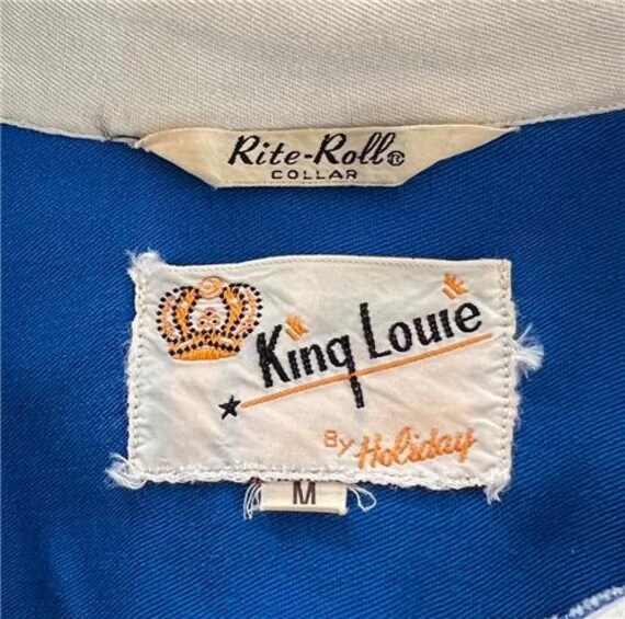 ウェア・シャツ 60's vintage king louie bowling shirt XL Vintage King Louie Bowling Shirt Sz Medium 1960's Blue S/S