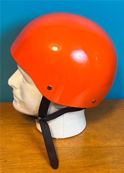 Vtg 60's Bell Toptex Shorty Motorcycle Racing Half Helmet Orange