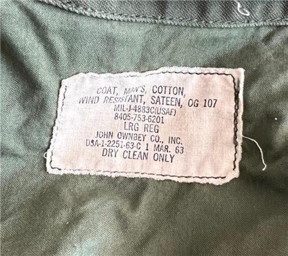 Army Field Coat Jacket sz Large Vietnam War Era A… - image 6