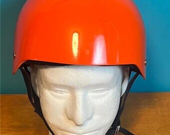 Vtg 60's Bell Toptex Shorty Motorcycle Racing Half Helmet Orange