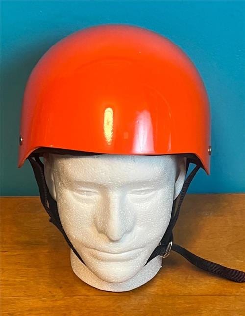 Vtg 60's Bell Toptex Shorty Motorcycle Racing Half Helmet Orange